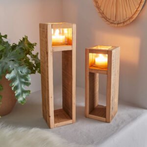 Žibinto kolona "Wood", 2 vnt. rinkinys