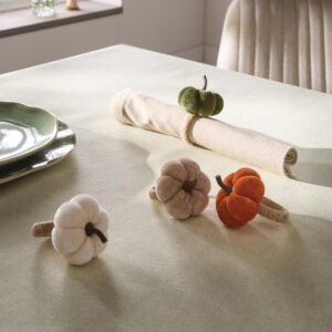 Servetėlių žiedas "Moliūgas", 4 vnt. rinkinys