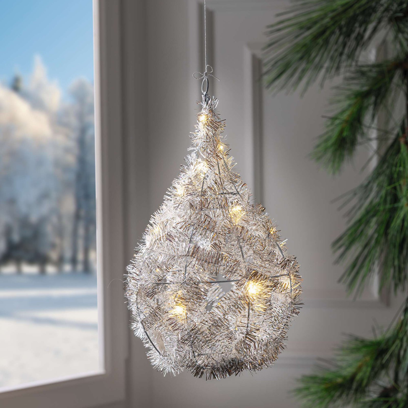 LED lašas "Sidabrinis žvilgesys"