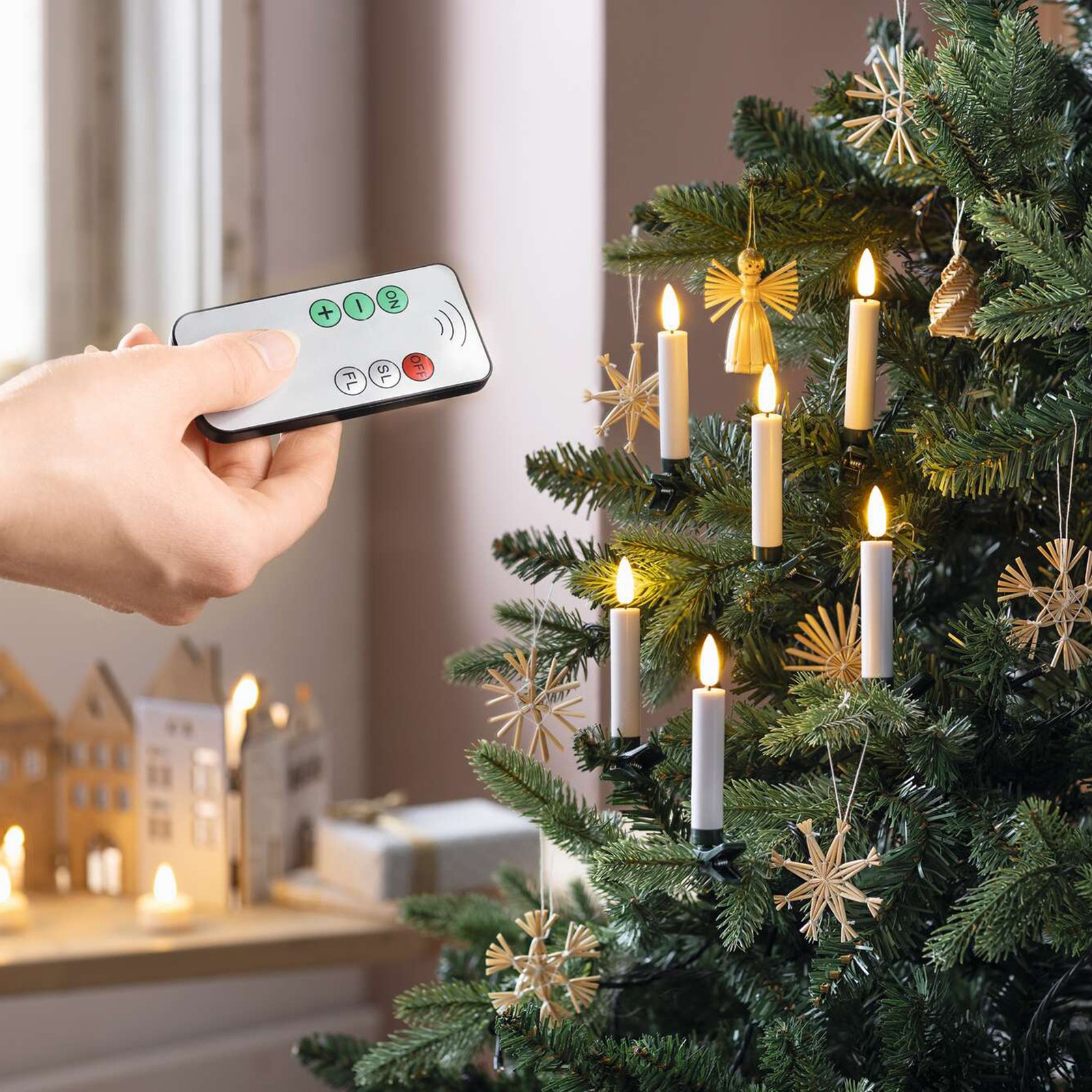 LED žvakė "Eglė", 7 dalių