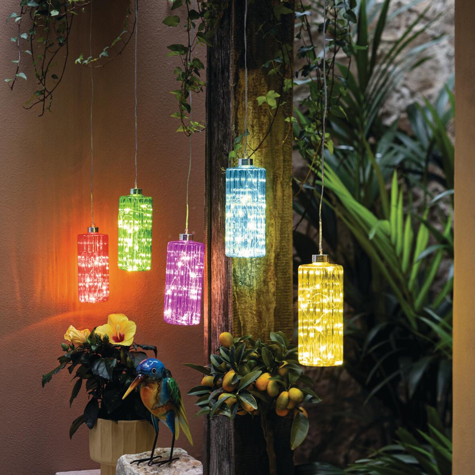 LED girlianda "Spalvingas sodo vakarėlis"