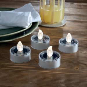LED arbatinė žvakutė "Solar", 4 vnt. rinkinys