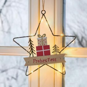 LED žvaigždė "Linksmų švenčių"