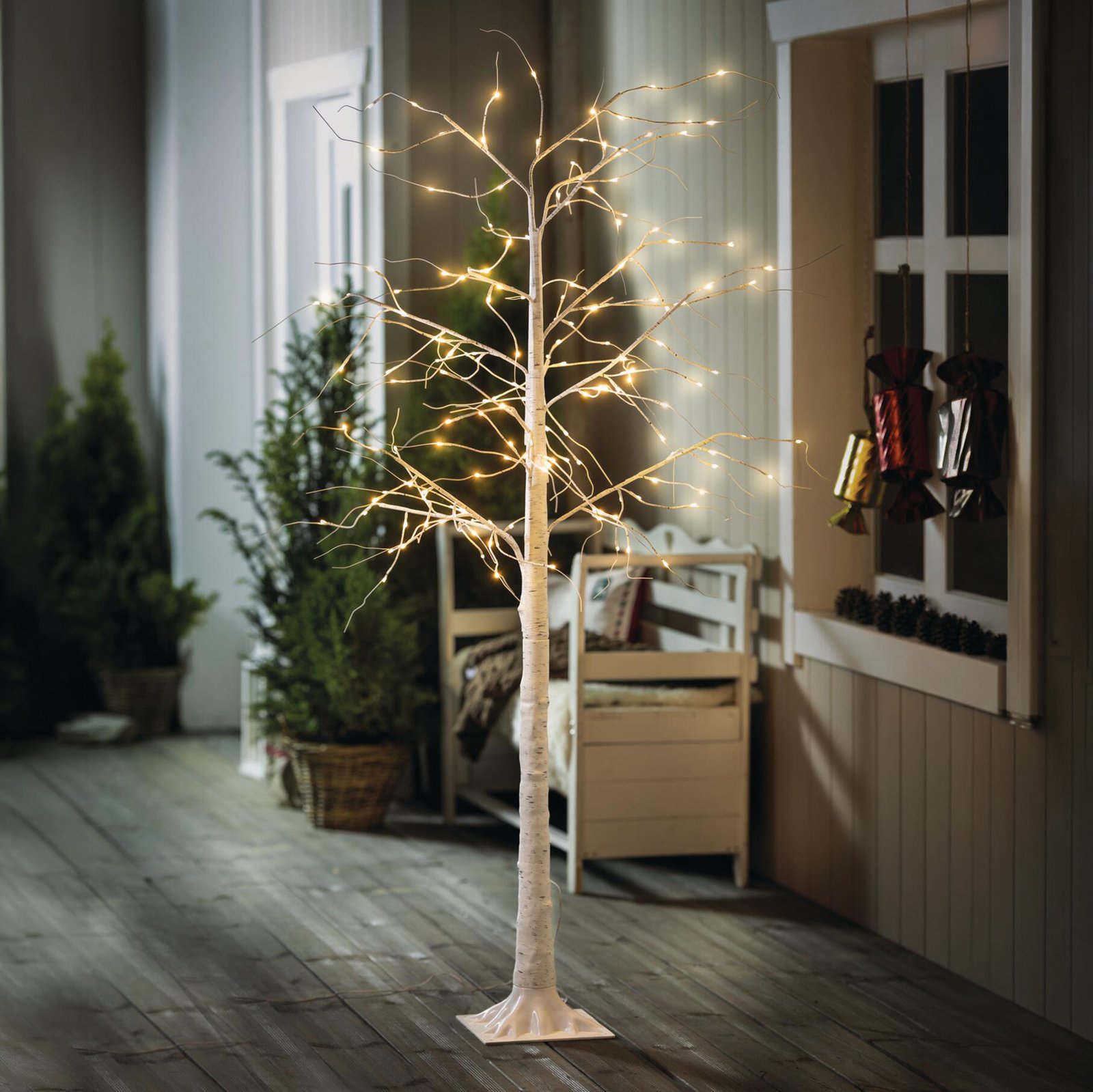 Didelis LED medelis "White Christmas"
