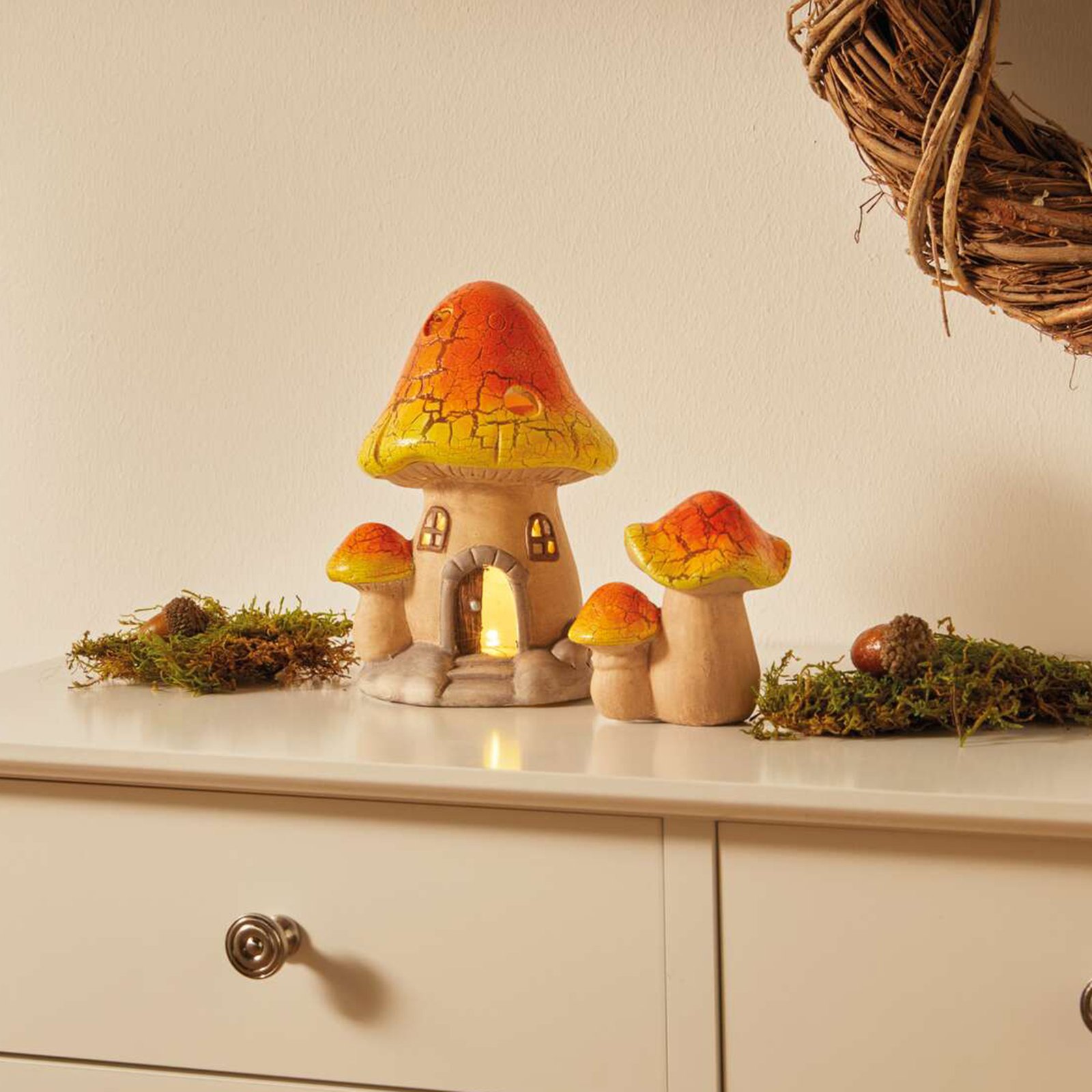 LED grybas "Namelis", 2 vnt. rinkinys