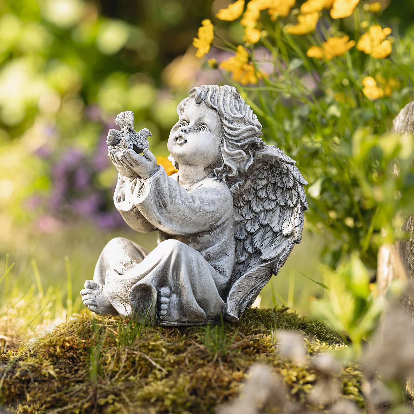 Figūrėlė "Angelas su paukščiu"